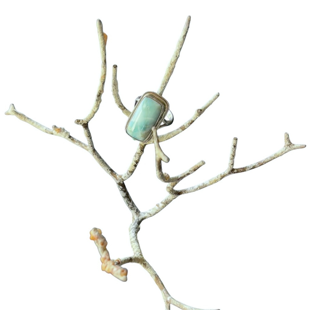 Silver Larimar Ring
